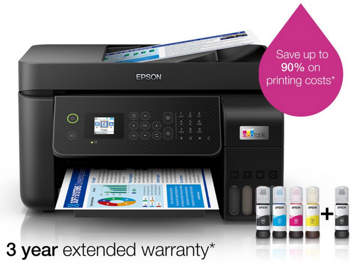 Epson L5290 EcoTank, A4, 4 in 1, Wi-Fi, ADF, Printer