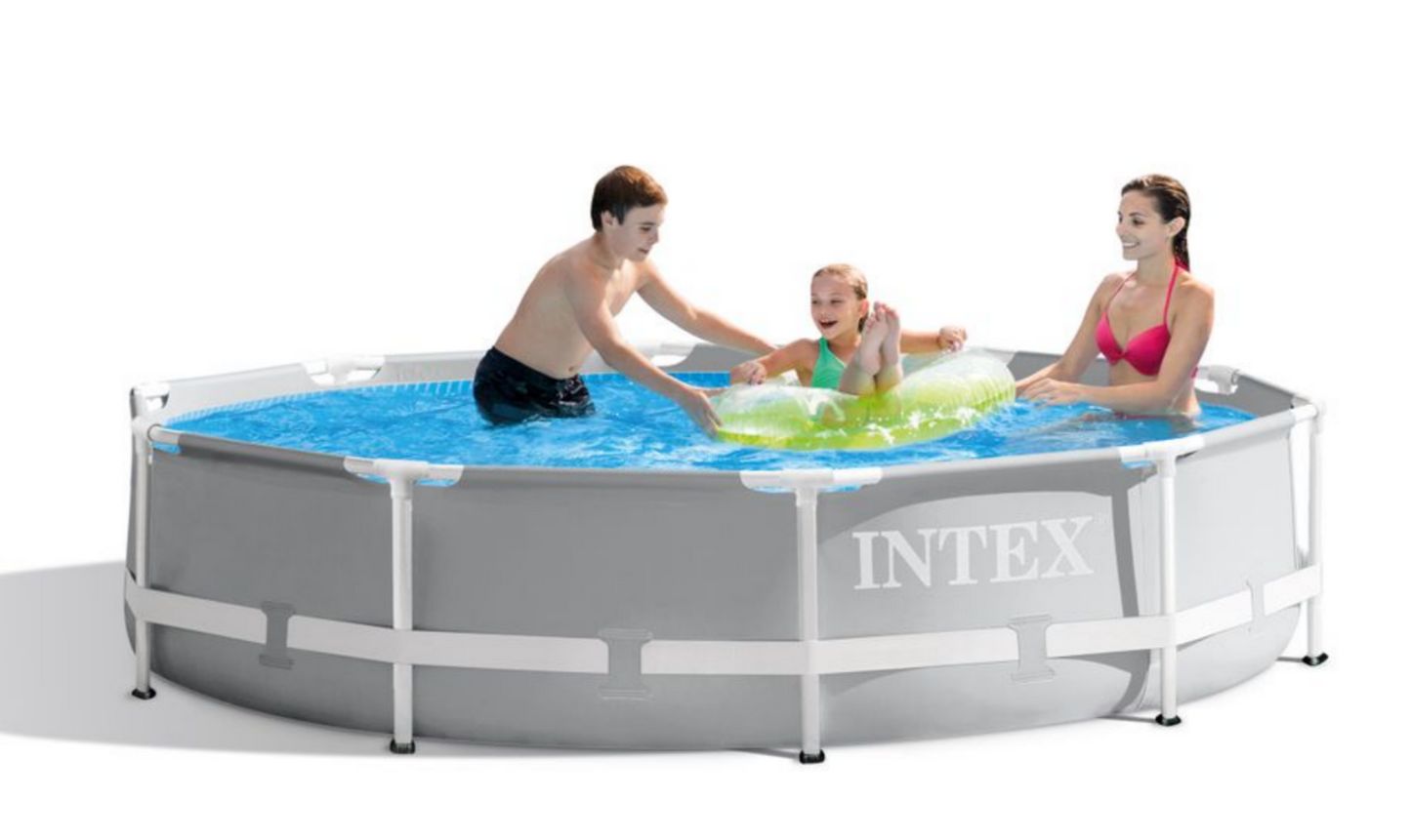 Intex®3.05m x 76cm Prism Frame Pool Metal-Frame With Pump