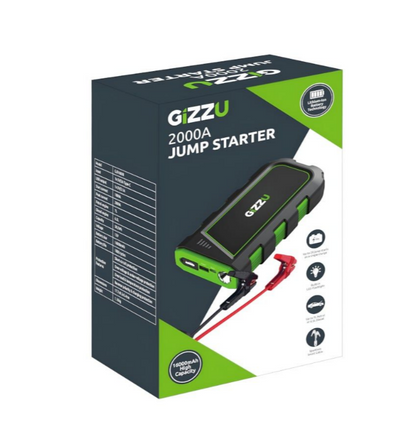 Gizzu Car Jump Starter 16000mAh - 2000A