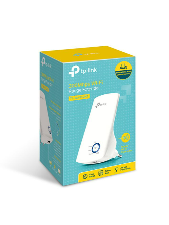 TP-Link WA850RE 300Mbps Wi-Fi Range Extender, Ethernet Port, Plug & Play
