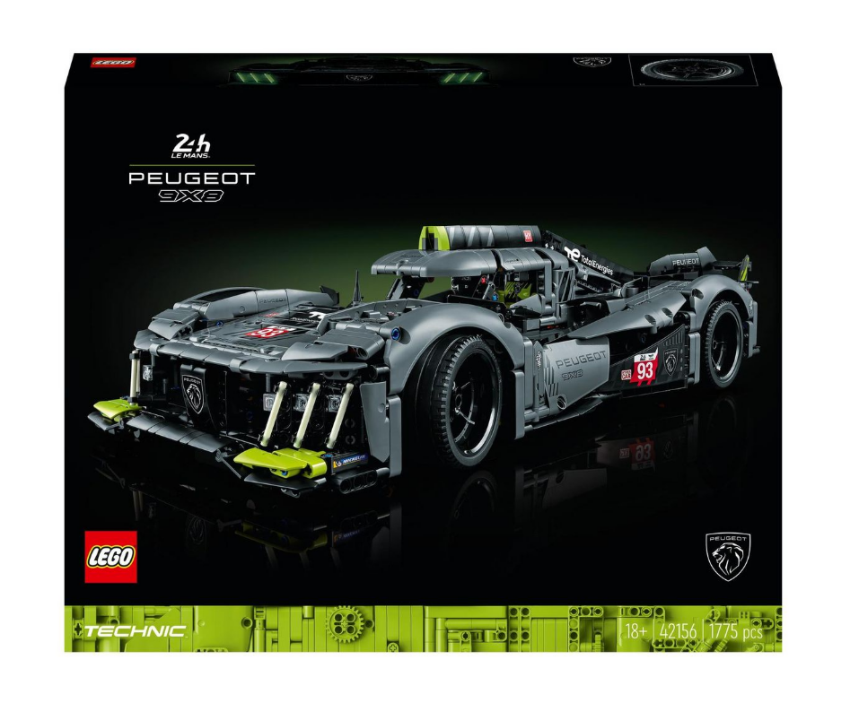 LEGO® Technic™ PEUGEOT 9X8 24H Le Mans Hybrid Hypercar 42156 Building Toy Cars (1,775 Pieces)