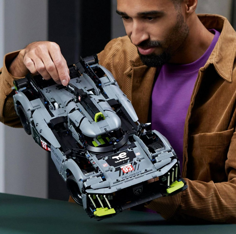 LEGO® Technic™ PEUGEOT 9X8 24H Le Mans Hybrid Hypercar 42156 Building Toy Cars (1,775 Pieces)