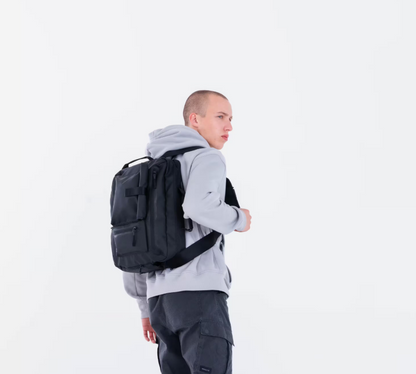 Decathlon 20l Backenger Activ Mblty Urban Walking Messenger Bag Backpack - Black