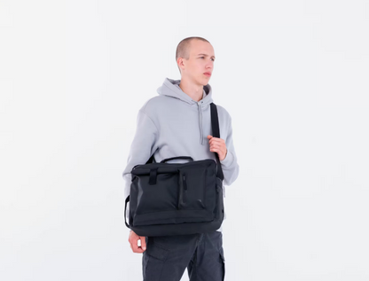 Decathlon 20l Backenger Activ Mblty Urban Walking Messenger Bag Backpack - Black