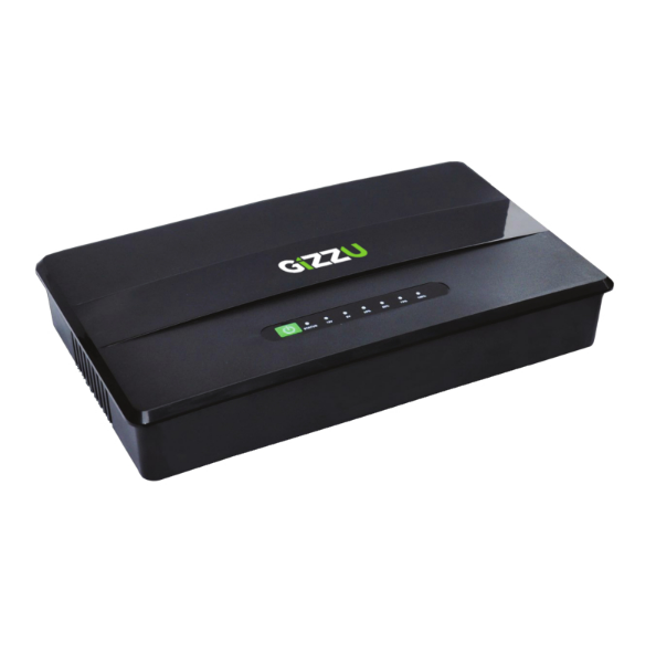 GIZZU 30W 38Wh 10400mAh Mini DC UPS – Black