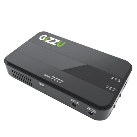 GIZZU 36W 32Wh 8800mAh Mini Dual DC UPS Lithium – Black