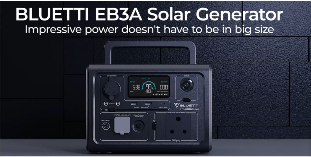 Bluetti EB3A Portable Power Station 600W 268Wh