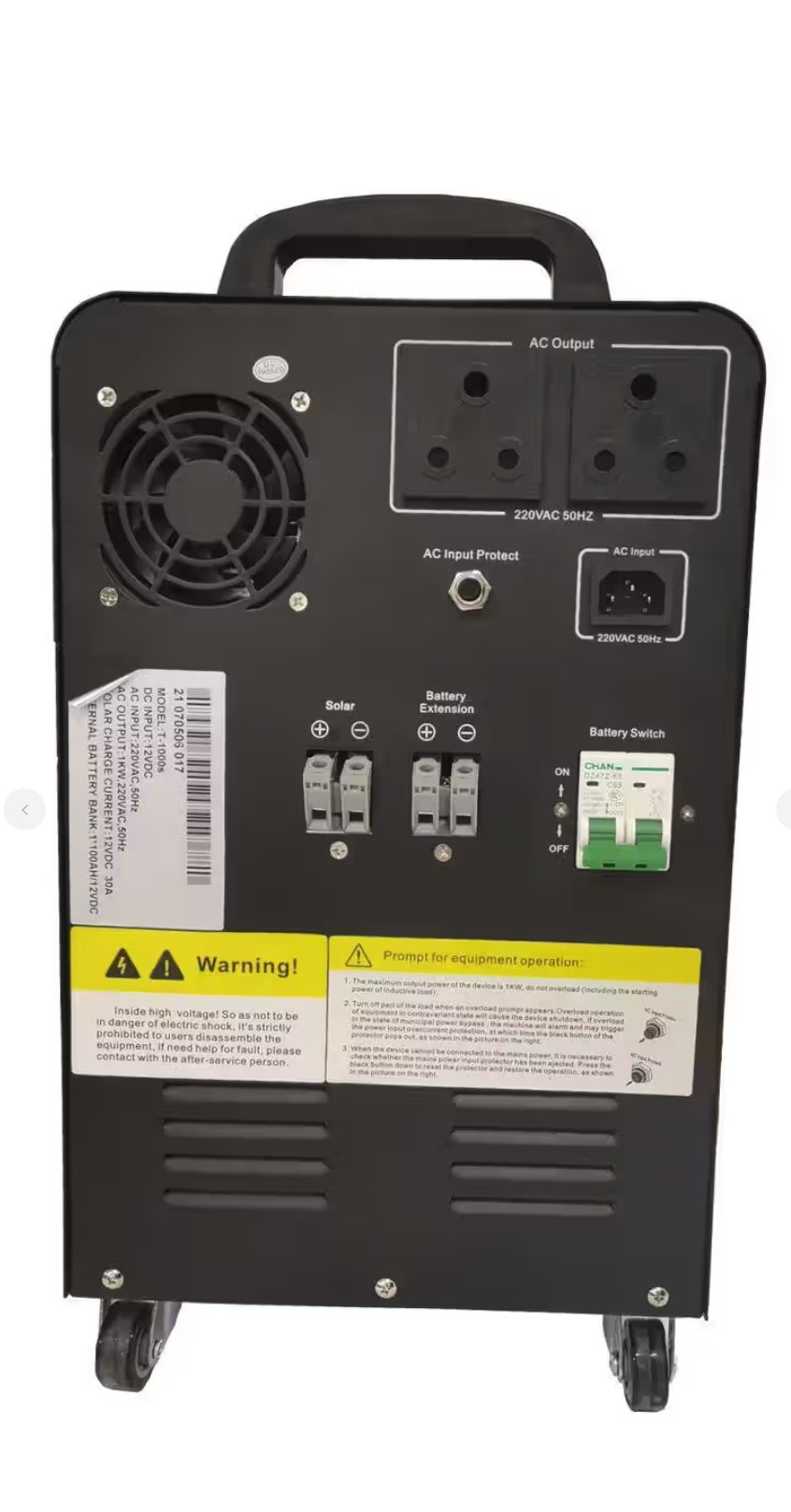 RCT Megapower Lithium 1KVA/1000W Inverter Trolley