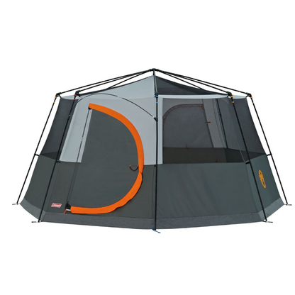 Coleman Octagon 8 Person Family Camping Dome Tent Orange
