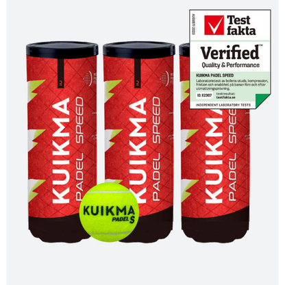 Decathlon Kuikma Pressurised padel balls PB Speed tri-pack