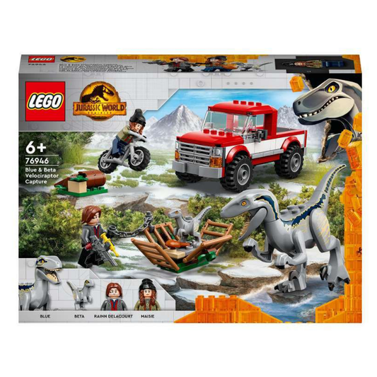 LEGO® Jurassic World Blue & Beta Velociraptor Capture 76946 Building Toy Cars (181 Pieces)