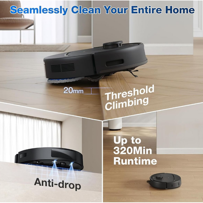 Ecovacs DEEBOT N30 PRO OMNI Robot Vacuum Cleaner - 10 000Pa, 320min Runtime