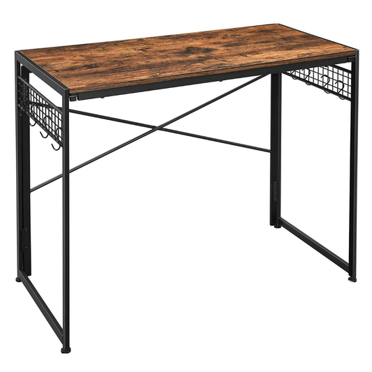 Simple Folding Computer Sturdy Writing Desk with 8 Hooks
