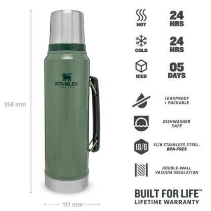 Stanley Classic Vacuum 1L Hammertone Ice Flask