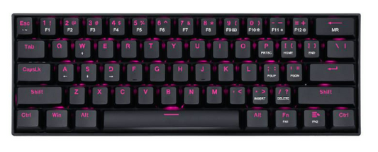 Redragon DRAGONBORN 60% 61 Key Pink LED Mechanical Gaming Keyboard