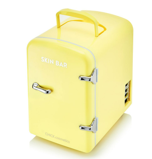 Skin Bar Mini Fridge for Beauty & Skincare Storage - Mellow Yellow